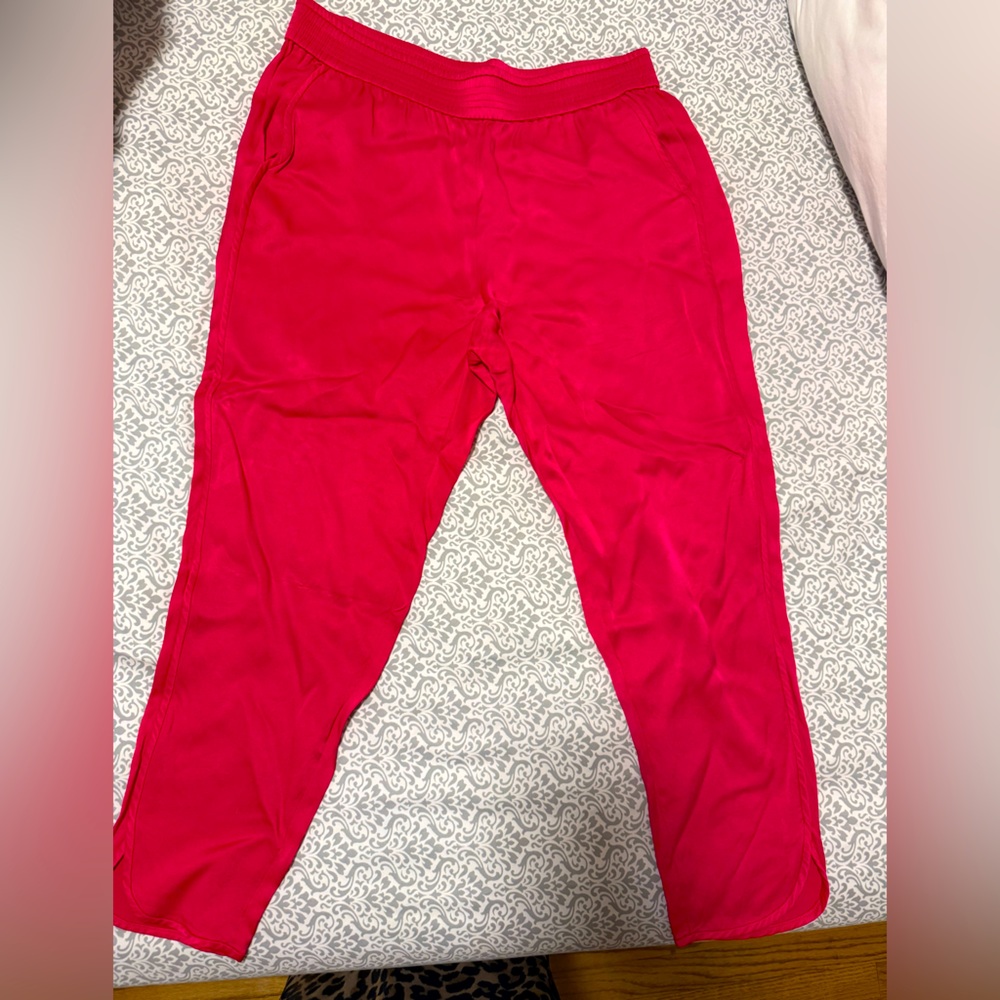 Zara Pink Satin Pants gently used